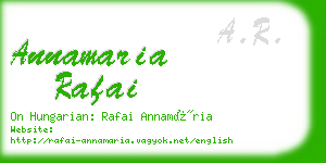 annamaria rafai business card